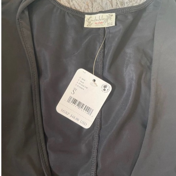 NWT free people second skin deep u black tank size small - Picture 6 of 6